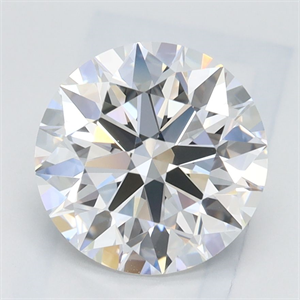 Picture of Lab Grown Diamond 2.08 Carats, Round with Ideal Cut, D Color, IF Clarity and Certified by IGI