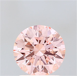 Picture of Lab Grown Diamond 1.55 Carats, Round with Ideal Cut, Fancy Vivid Pink Color, VVS2 Clarity and Certified by IGI