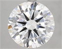 Lab Grown Diamond 5.01 Carats, Round with Excellent Cut, E Color, VVS2 Clarity and Certified by IGI