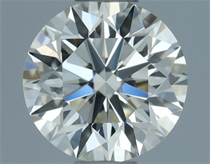 Picture of Natural Diamond 0.57 Carats, Round with Excellent Cut, J Color, VVS2 Clarity and Certified by IGI