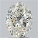 Natural Diamond 1.50 Carats, Oval with  Cut, J Color, SI2 Clarity and Certified by GIA