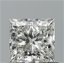 Natural Diamond 0.80 Carats, Princess with  Cut, F Color, VVS2 Clarity and Certified by IGI