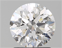 Natural Diamond 1.51 Carats, Round with Excellent Cut, F Color, VVS1 Clarity and Certified by GIA
