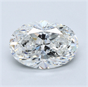 Diamante Natural 3.50 quilates, Ovalado , Color F, claridad SI1 y certificado GIA