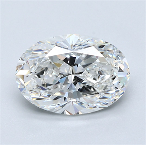 Picture of Natural Diamond 3.50 Carats, Oval with  Cut, F Color, SI1 Clarity and Certified by GIA