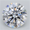Lab Grown Diamond 3.00 Carats, Round with Ideal Cut, D Color, VS2 Clarity and Certified by IGI
