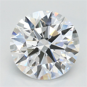 Picture of Lab Grown Diamond 2.76 Carats, Round with Ideal Cut, D Color, IF Clarity and Certified by IGI