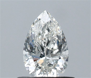 Picture of Natural Diamond 0.50 Carats, Pear with  Cut, G Color, SI2 Clarity and Certified by IGI