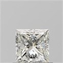 Natural Diamond 0.70 Carats, Princess with  Cut, J Color, VVS2 Clarity and Certified by GIA
