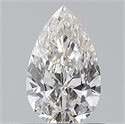 Natural Diamond 0.53 Carats, Pear with  Cut, H Color, VVS1 Clarity and Certified by GIA