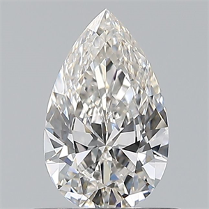 Picture of Natural Diamond 0.53 Carats, Pear with  Cut, H Color, VVS1 Clarity and Certified by GIA