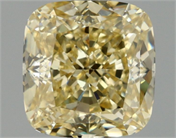 Picture of Lab Grown Diamond 1.59 Carats, CUSHION MODIFIED with  Cut, Fancy Yellow Color, VS1 Clarity and Certified by IGI