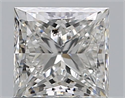 Natural Diamond 0.72 Carats, Princess with  Cut, G Color, SI2 Clarity and Certified by GIA