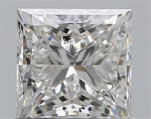 Picture of Natural Diamond 0.72 Carats, Princess with  Cut, G Color, SI2 Clarity and Certified by GIA