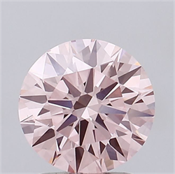 Picture of Lab Grown Diamond 2.00 Carats, Round with Ideal Cut, Fancy Vivid Pink Color, VS1 Clarity and Certified by IGI