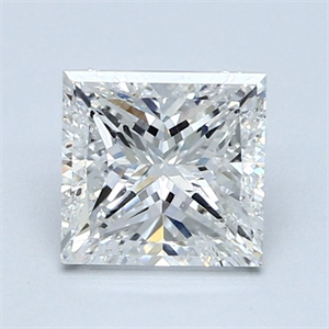 Foto Diamante Natural 1.50 quilates, Princesa , Color G, claridad SI1 y certificado GIA de