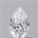 Natural Diamond 0.57 Carats, Pear with  Cut, D Color, VS1 Clarity and Certified by GIA