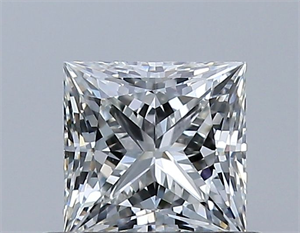 Picture of Natural Diamond 0.51 Carats, Princess with  Cut, H Color, VS2 Clarity and Certified by GIA