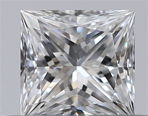 Picture of Natural Diamond 0.34 Carats, Princess with  Cut, E Color, VS1 Clarity and Certified by GIA