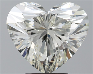 Picture of Natural Diamond 3.53 Carats, Heart with  Cut, J Color, VS1 Clarity and Certified by IGI