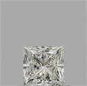 Natural Diamond 0.51 Carats, Princess with  Cut, J Color, VS1 Clarity and Certified by GIA
