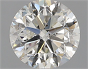 Natural Diamond 0.90 Carats, Round with Very Good Cut, I Color, I1 Clarity and Certified by GIA