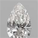 Natural Diamond 0.10 Carats, Pear with  Cut, F Color, VVS2 Clarity and Certified by IGI