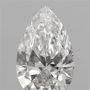 Picture of Natural Diamond 0.10 Carats, Pear with  Cut, F Color, VVS2 Clarity and Certified by IGI