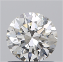 Natural Diamond 1.01 Carats, Round with Excellent Cut, H Color, SI1 Clarity and Certified by GIA