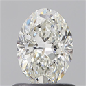 Natural Diamond 0.73 Carats, Oval with  Cut, H Color, VVS2 Clarity and Certified by GIA