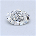 Natural Diamond 0.60 Carats, Oval with  Cut, F Color, VVS2 Clarity and Certified by GIA
