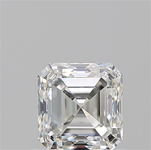 Picture of Natural Diamond 0.91 Carats, Asscher with  Cut, H Color, IF Clarity and Certified by GIA