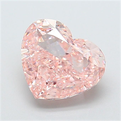Picture of Lab Grown Diamond 2.75 Carats, Heart with  Cut, Fancy Intense Pink Color, VVS2 Clarity and Certified by IGI