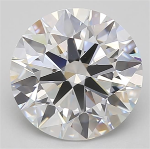 Picture of Lab Grown Diamond 2.67 Carats, Round with Excellent Cut, D Color, IF Clarity and Certified by GIA