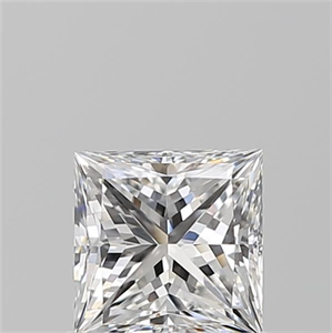 Picture of Natural Diamond 0.84 Carats, Princess with  Cut, E Color, VVS1 Clarity and Certified by GIA