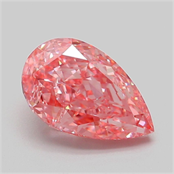 Picture of Lab Grown Diamond 2.04 Carats, Pear with  Cut, Fancy Vivid Pink Color, VVS2 Clarity and Certified by IGI