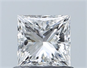 Natural Diamond 0.71 Carats, Princess with  Cut, F Color, VS2 Clarity and Certified by GIA