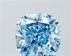 Picture of Lab Grown Diamond 1.57 Carats, CUSHION MODIFIED with  Cut, Fancy Vivid Blue Color, VVS1 Clarity and Certified by IGI