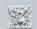 Natural Diamond 1.00 Carats, Princess with  Cut, F Color, VS2 Clarity and Certified by GIA