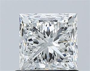 Picture of Natural Diamond 1.00 Carats, Princess with  Cut, F Color, VS2 Clarity and Certified by GIA