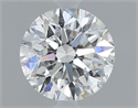 Natural Diamond 0.70 Carats, Round with Excellent Cut, F Color, SI2 Clarity and Certified by GIA