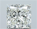 Natural Diamond 1.32 Carats, Princess with  Cut, H Color, VVS1 Clarity and Certified by IGI