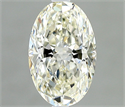 Natural Diamond 0.66 Carats, Oval with  Cut, J Color, VS1 Clarity and Certified by IGI