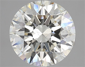 Picture of Natural Diamond 3.02 Carats, Round with Excellent Cut, K Color, SI1 Clarity and Certified by GIA