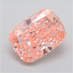 Picture of Lab Grown Diamond 12.04 Carats, CUSHION MODIFIED with  Cut, Fancy Vivid Pink Color, VS1 Clarity and Certified by IGI
