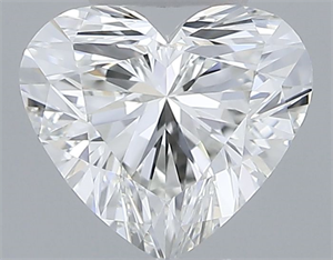 Picture of Natural Diamond 0.46 Carats, Heart with  Cut, H Color, IF Clarity and Certified by IGI