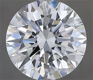 Picture of Natural Diamond 1.40 Carats, Round with Excellent Cut, E Color, VVS1 Clarity and Certified by GIA