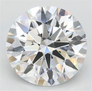 Picture of Lab Grown Diamond 3.47 Carats, Round with Ideal Cut, D Color, IF Clarity and Certified by IGI