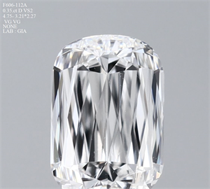 Picture of Natural Diamond 0.35 Carats, Cushion with  Cut, D Color, VS2 Clarity and Certified by GIA