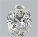 Natural Diamond 0.74 Carats, Oval with  Cut, F Color, VVS1 Clarity and Certified by GIA